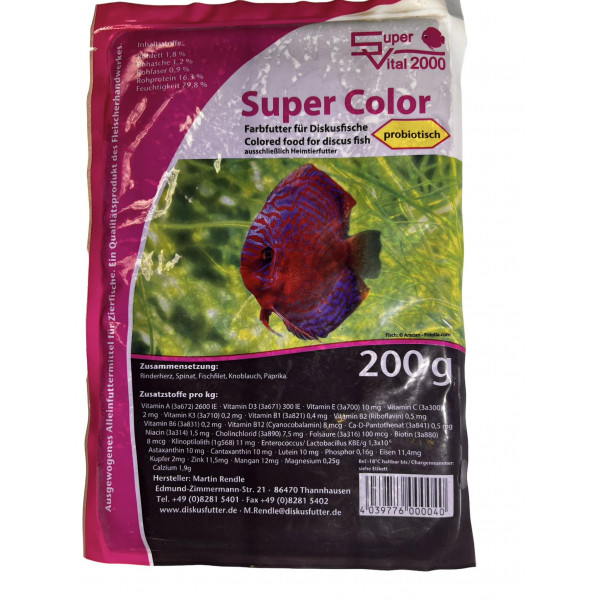 DISCUS BEEF HEART - Super Vital 2000 COLOR 200g