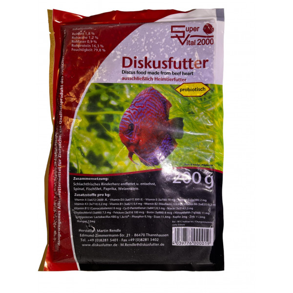 DISCUS BEEF HEART - Super Vital 2000 podstawowy 200g